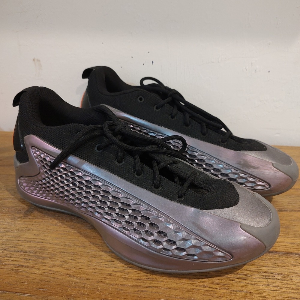 Adidas Anthony Edwards AE 1 Low JQ8898 Men 10.5 Iron Sharpens Shoes Purple Black